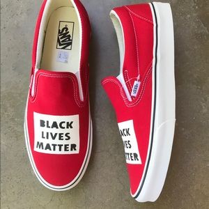 Custom Painted Vans. BLACK LIVES MATTER Customs